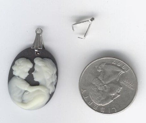 Item#493q Silver pinch bail