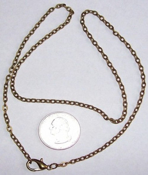 Antique Bronze 20 inch Necklace Cable Chain 4x2.5mm 502x