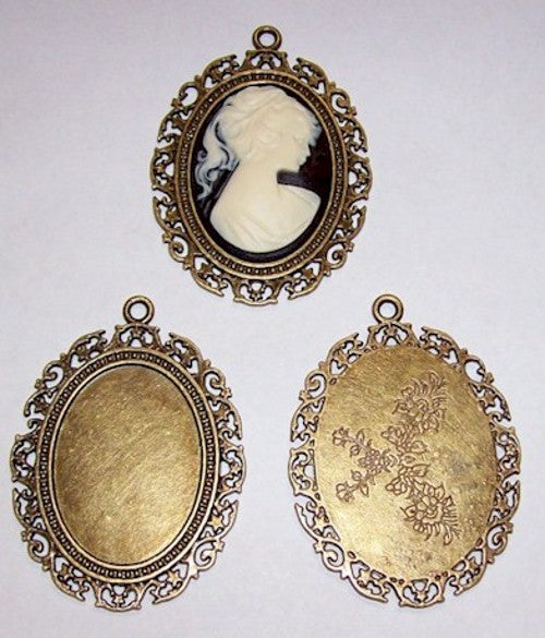 40x3mm Cameo Setting with Ring Antique Bronze 508x