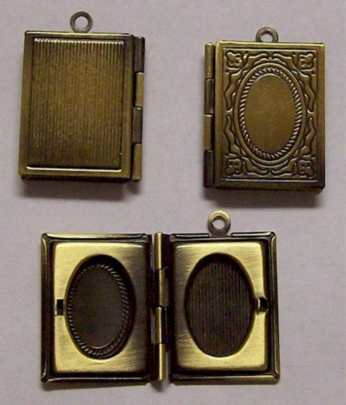 Antique Brass Book Locket 521x