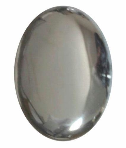 Hematite Cabochon Gemstone Flat Back 40x30mm Semi-Precious Stone