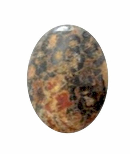 10x8mm Flat Back Leopard Skin Agate Cabochon 663x
