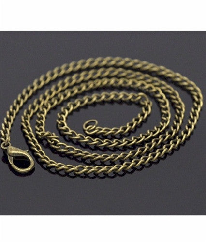 20 inch Antique Bronze Curb Chain Necklace 3.5x2.6mm 832x