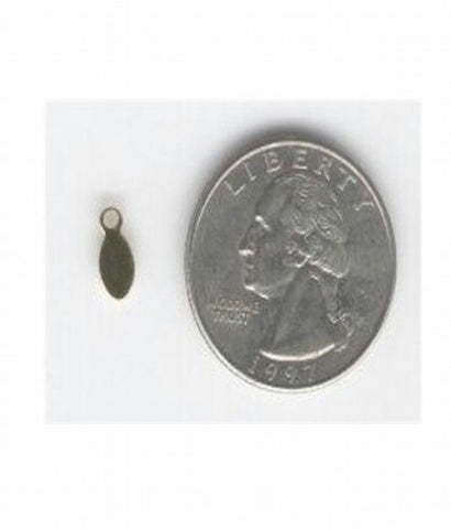 Item#963H Gold 9x4mm beavertail with loop