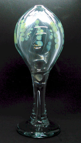 glass OIL LAMP Vintage Brian Maytum Studio Signed Hand Blown Vase lamp