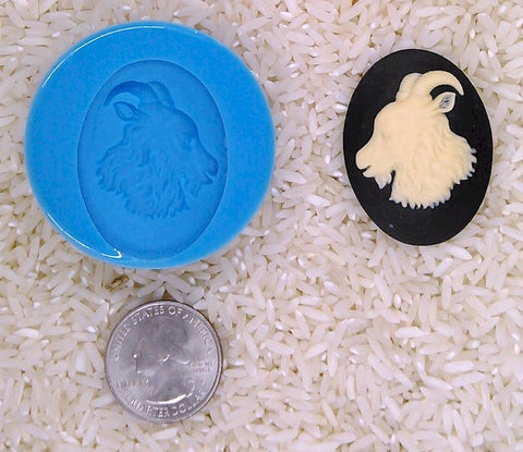 Astrology Zodiac Sign Capricorn Goat Food Safe Silicone Cameo Mold for candy soap clay resin wax etc.