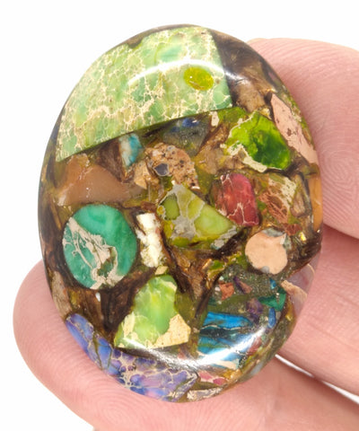 40x30mm Rainbow Matrix Collage Stones Single piece you are buying this stone S2155D