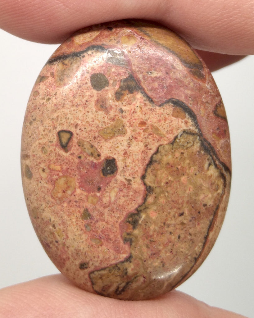 40x30mm Dyed Red Brown chrysanthemum stone flat back cabochon S2166G