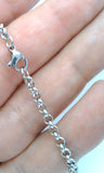 304 Stainless Steel 19 inch Rolo Chain Necklaces with Lobster Claw Clasps  3.5mm  S2168