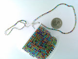 1 YARD 2.3mm Rainbow colorful Rhinestone Chain Silver Backed Crystal Trim Cup Chain jewelry finding supply S2174