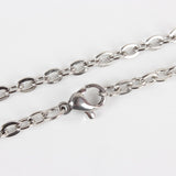 23inch Stainless Steel Cable Chain Necklace Links 4x3mm Alloy 304 S4085