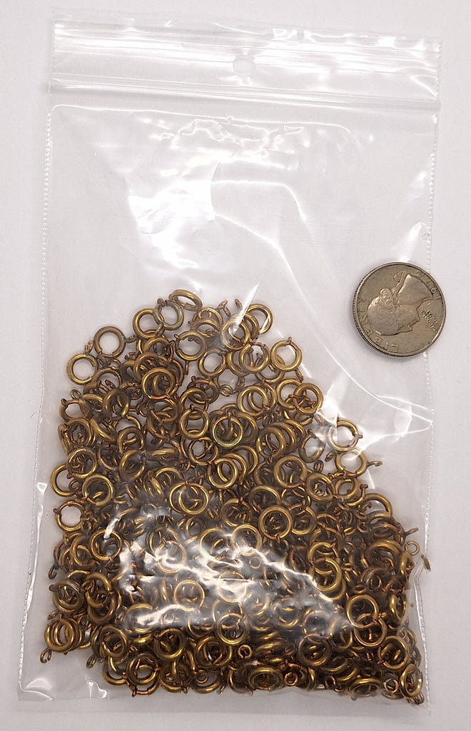 Closeout - Bag of Raw Brass 8mm Spring Rings 179q