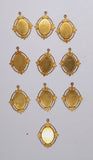 10pcs. Close Out Lot of  14x10mm Raw Brass Cameo Cabochon Setting with Ring L670