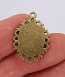 18x13mm Antique Bronze Cabochon Pendant Setting 881x