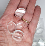 Closeout 20pcs.    25x18mm Clear Glass Cabochon 183x