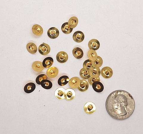 Closeout- 30pcs,  10mm Gold Button Shank Finding Make your own Button 456x