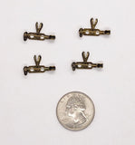 4pc lot- Closeout - 3/4 inch Antique Bronze pin back with pendant bail brooch pin jewelry supplies L742
