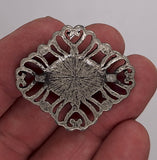 Seconds - 10pcs of Antique Silver Filigree Rose Cameo Brooch Pin READ DESCRIPTION F102