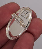 Closeout- 16pc lot of  30x22mm Bright Silver Pin and Pendant Setting 684x
