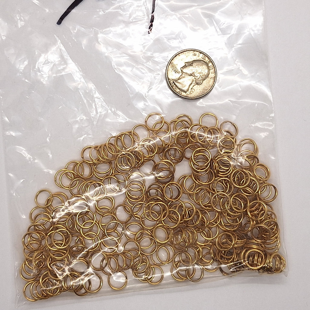 Closeout - Bag of 9mm Gold Split Ring 327q