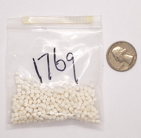 Closeout - Bag of White Rubber Wire Keepers Earring Stopper Earnuts 176q