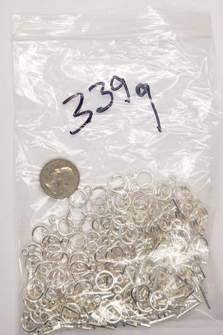 Closeout - Bag of  Silver Toggle Clasp 12mm Ring