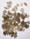 Closeout - Bag of  Antique Bronze Filigree Leaf 23x14mm 483x