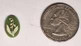 14x10mm green and ivory lily of the valley resin cameo L761