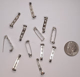 12pcs. of 1 inch Silver Pin Back Bar Pin Brooch Pin  365st