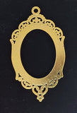 40x30mm Antique Gold Cabochon Open Back Pendant Setting with ring S4261