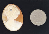 40x30mm Italian Real Shell Cameo unmounted loose Genuine Hand Carved Cameo C308