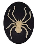 40x30mm Spider Resin Cameo Black and Off-White Cabochon S4108