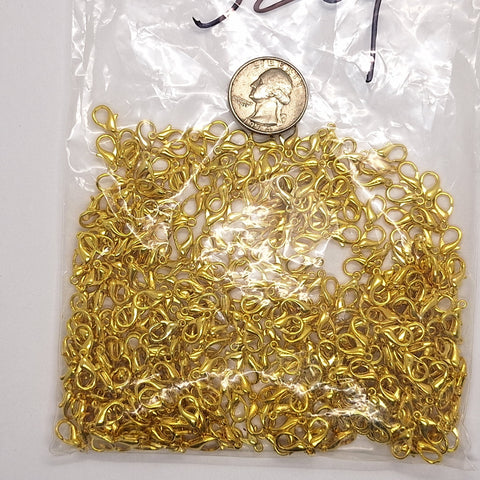 Closeout- Bag of Gold Lobster clasp 12x6.4mm 325q