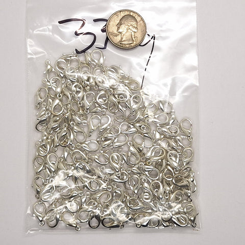 Closeout- Bag of Silver Lobster clasp 14x7.4mm