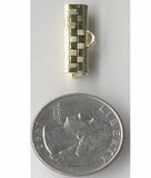 Closeout- Bag of Gold Plated 20mm ribbon crimp end connectors Choker Supply 333q