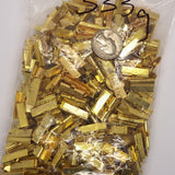 Closeout- Bag of Gold Plated 20mm ribbon crimp end connectors Choker Supply 333q