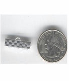 Closeout- Bag of Silver Plated 20mm ribbon crimp end connectors Choker Supply 335q