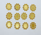 CLOSEOUT - 12PCS.  of 14x10mm Raw Brass cabochon setting 336x