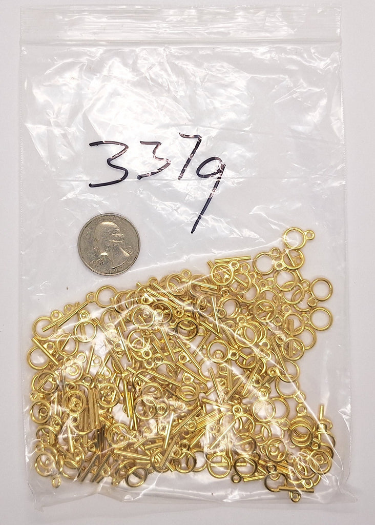 Closeout - Bag of Gold Toggle Clasp 9.5mm Ring 337q