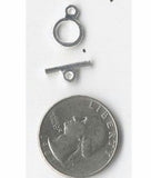 Closeout - 144pcs of  Silver Toggle Clasp 9.5mm Ring 340q