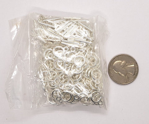 Closeout - 144pcs of  Silver Toggle Clasp 9.5mm Ring 340q