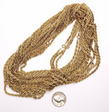 Closeout - 16pcs Gold 18 inch Rope Chain Necklace with spring ring Size 3.2mm