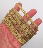 Closeout - 16pcs Gold 18 inch Rope Chain Necklace with spring ring Size 3.2mm