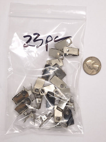 Closeout - 23pcs silver Badge Clip 378q