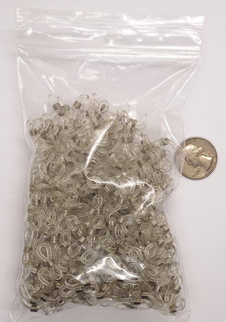Closeout- Bag of Rubber Eyeglass Holders Silver 382q