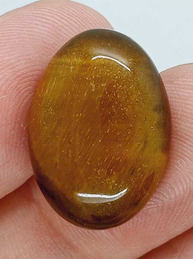 25x18mm Flat Backed Oval Tiger Eye Cabochon 440xA