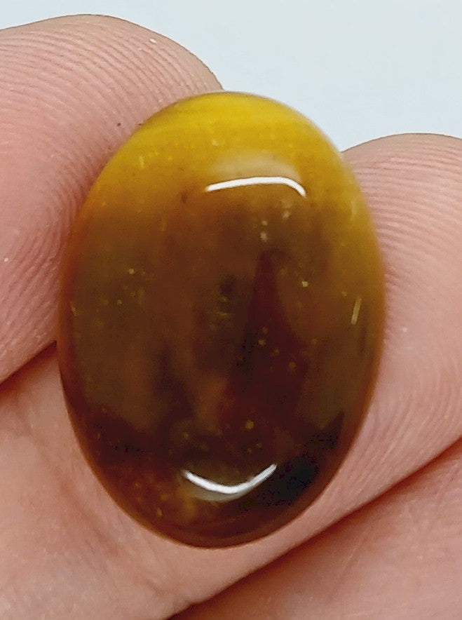 25x18mm Flat Backed Oval Tiger Eye Cabochon 440xF