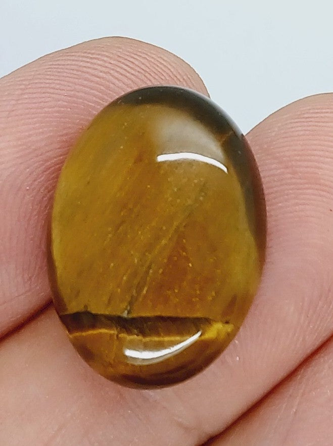 25x18mm Flat Backed Oval Tiger Eye Cabochon 440xi