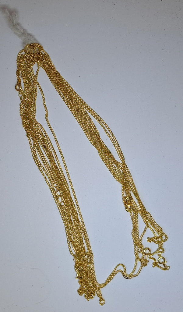 Closeout - 9pcs. of 18inch Fine Gold Curb Chain 499x