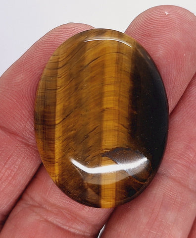 40x30mm Flat Backed Tiger Eye Oval Stone Cabochon 652xA